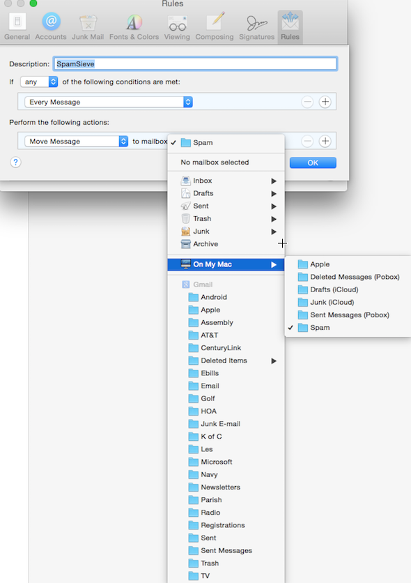 outlook for mac determining